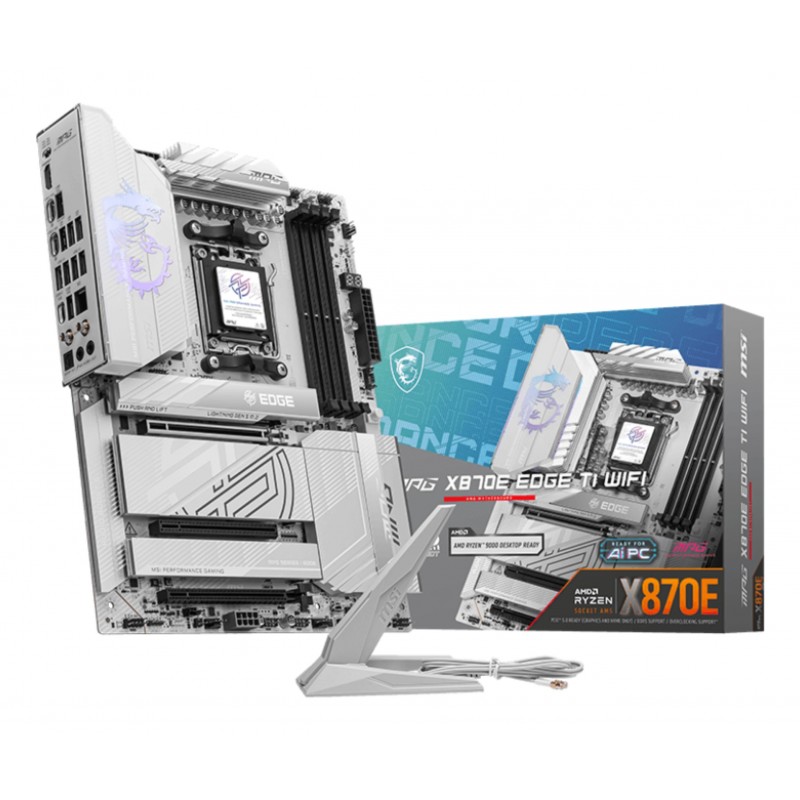 MSI MPG X870E EDGE TI WIFI, AMD, Emplacement AM5, AMD Ryzen 7000 Series, AMD Ryzen 8000 Series, AMD Ryzen 9000 Series, Emplacement AM5, 256 Go, DDR5-SDRAM