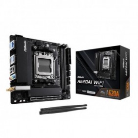 ASRock A620AI WiFi, AMD, Emplacement AM5, AMD Ryzen 7000 Series, AMD Ryzen 8000 Series, AMD Ryzen 9000 Series, DDR5-SDRAM, 128 Go, DIMM