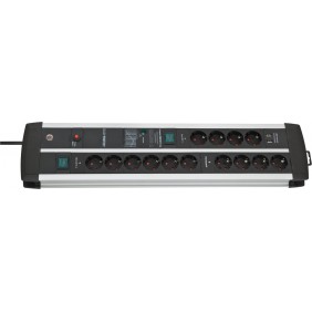 Brennenstuhl 1392000232, 3 m, Intérieure, Type E F, IP20, Noir, Argent, 14 sortie CA
