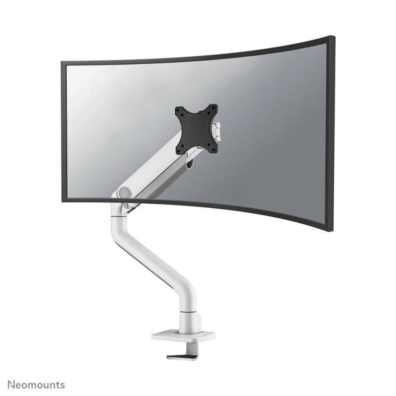 Neomounts DS70S-950WH1 Support d'écran à fixer 17-49" - ressort à gaz - Topfix - arrêt 180, Collier de serrage passe-fil, 18 kg, 43,2 cm 17", 124,5 cm 49", 100 x 100 mm, Blanc