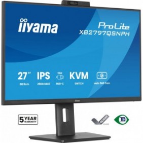 Iiyama ProLite XB2797QSNPH-B1 27IN IPS LCD 4MS 2560X1440 350CDM2 HDMIDPUSB 2, 68,6 cm 27", 2560 x 1440 pixels, Quad HD, Noir