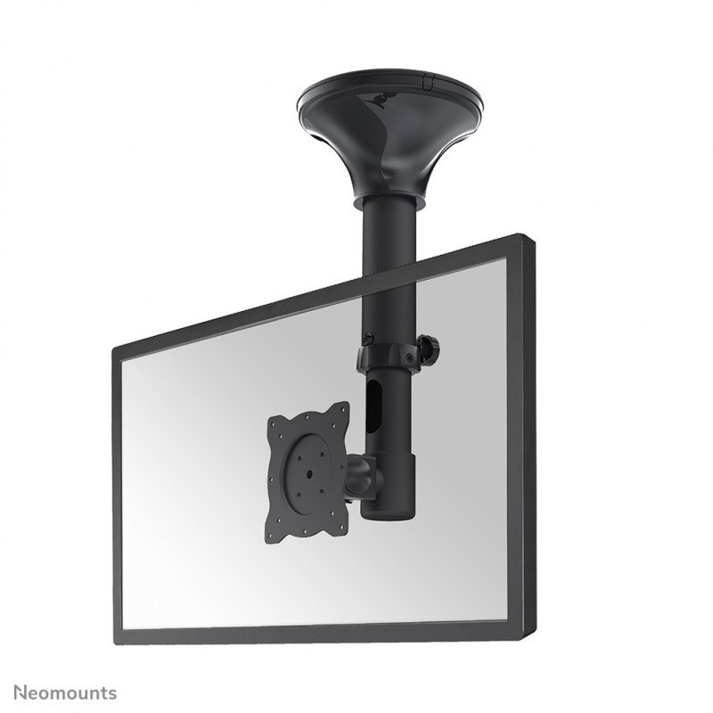 Neomounts FPMA-C025BLACK Support de plafond pour écran de 10-30" - h37-47 cm - inclinable, 75 x 75 mm, 100 x 100 mm, 0 - 180, 360, Acier, Noir