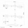 Neomounts NM-D335D4BLACK Support d'écran à poser 10-27", PinceAutoportantPasse-câble, 25,4 cm 10", 68,6 cm 27", 100 x 100 mm, Réglage de la hauteur, Noir