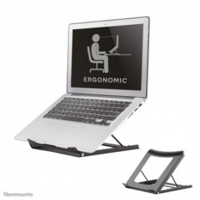 Neomounts NSLS075BLACK Support pour ordinateur portable 10-16" - pliable - compact - universel, Supports de Laptop, Noir, Acier, 25,4 cm 10", 40,6 cm 16", 5 kg