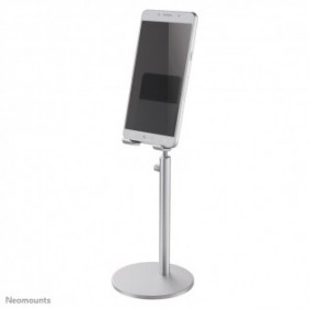 Neomounts DS10-200SL1 Support pour téléphone jusqu'à 7" - réglable en hauteur - universel, Mobilesmartphone, Support passif, Bureau, Argent