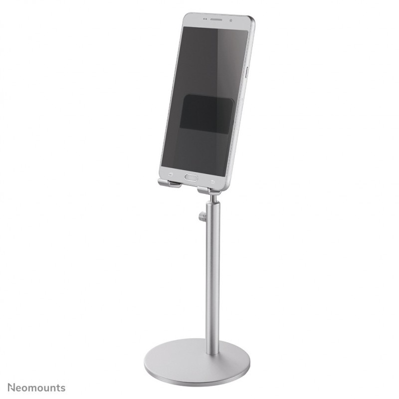 Neomounts DS10-200SL1 Support pour téléphone jusqu'à 7" - réglable en hauteur - universel, Mobilesmartphone, Support passif, Bureau, Argent