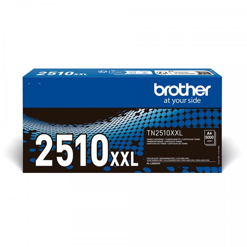 Brother TN2510XXL - Cartouche de toner très haute capacité originale - Noir, 5000 pages, Noir, 1 pièce