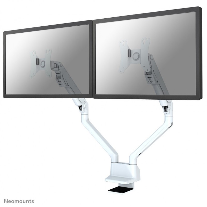 Neomounts FPMA-D750DWHITE2 Support d'écran à fixer 10-32" - ressort à gaz - Topfix - arrêt 180, Collier de serrage passe-fil, 8 kg, 25,4 cm 10", 81,3 cm 32", 100 x 100 mm, Blanc