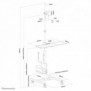 Neomounts FPMA-MOBILE1700 Station de travail mobile 10-32", Noir, Acier, 8 kg, 25,4 cm 10", 81,3 cm 32", 75 x 75 mm
