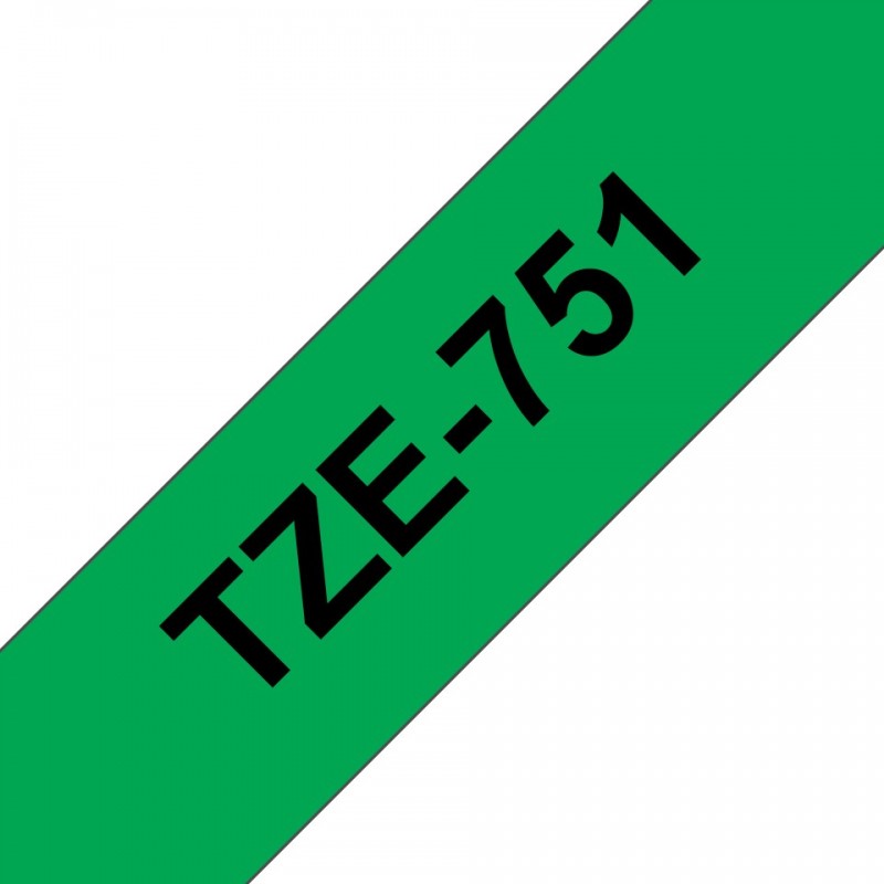 Brother TZE-751, Noir sur vert, TZe, Gris, Transfert thermique, Philippines, 5 année