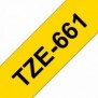 Brother TZE-661, TZ, Jaune, Chine, 5 année, 3,6 cm, 8 m