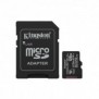 Kingston Carte 128GB microSDXC Industrielle C10 A1 pSLC + adaptateur SD, 128 Go, MicroSDXC, Classe 10, UHS-I, 100 Mos, 80 Mos