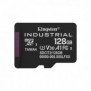 Kingston Carte 128GB microSDXC Industrielle C10 A1 pSLC + adaptateur SD, 128 Go, MicroSDXC, Classe 10, UHS-I, 100 Mos, 80 Mos