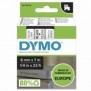 Dymo D1 étiquettes autocollantes authentiques de hautes performances en polyester | 6mm x 7m | impression en noir sur fond transparent | pour étiqueteuses LabelManager, Noir sur transparent, Polyester, Belgique, -18 - 90 C, DYMO, LabelManager
