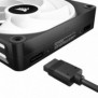 Corsair CUE LINK QX120 RGB, Ventilateur, 12 cm, 480 trmin, 2400 trmin, Noir, Blanc