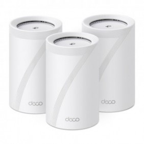 TP-LINK Deco BE68 3-pack, Blanc, Interne, Système maillé, 752,51 m², Tri-bande 2,4 GHz 5 GHz 6 GHz, Wi-Fi 7 802.11be