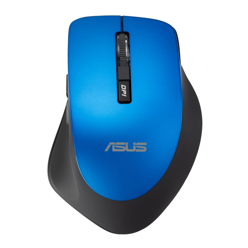 ASUS WT425, Droitier, Optique, RF sans fil, 1600 DPI, Noir, Bleu