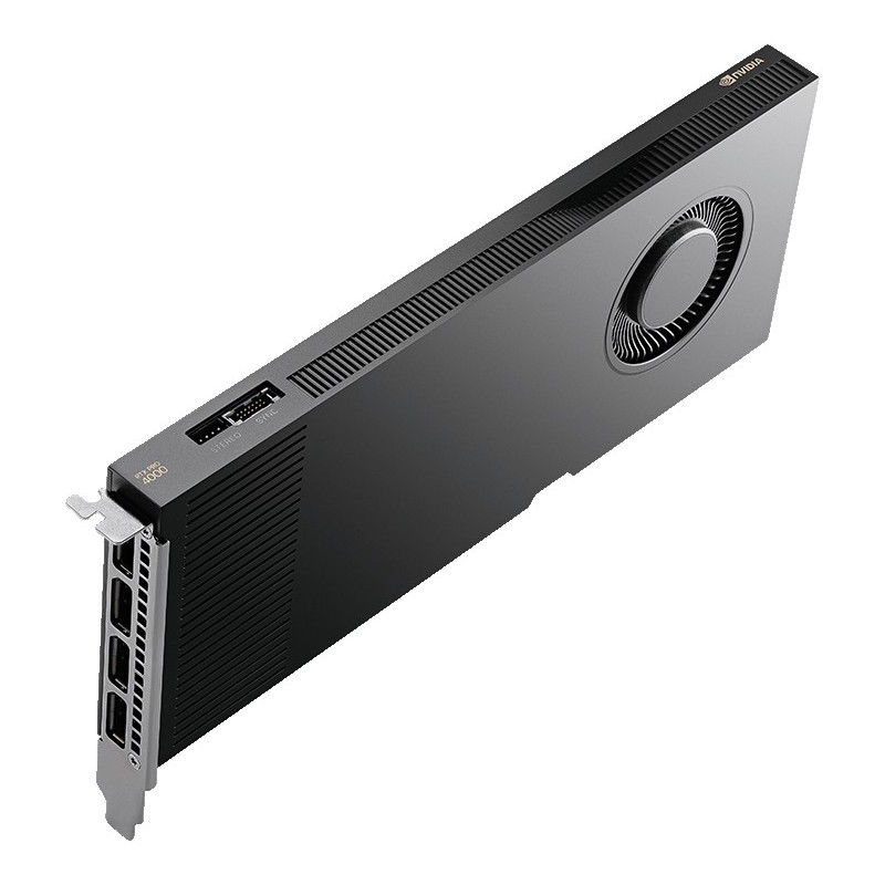 PNY RTX PRO 4000 Blackwell, RTX PRO 4000, 24 Go, GDDR7, 192 bit, 7680 x 4320 pixels, PCI Express x16 5.0