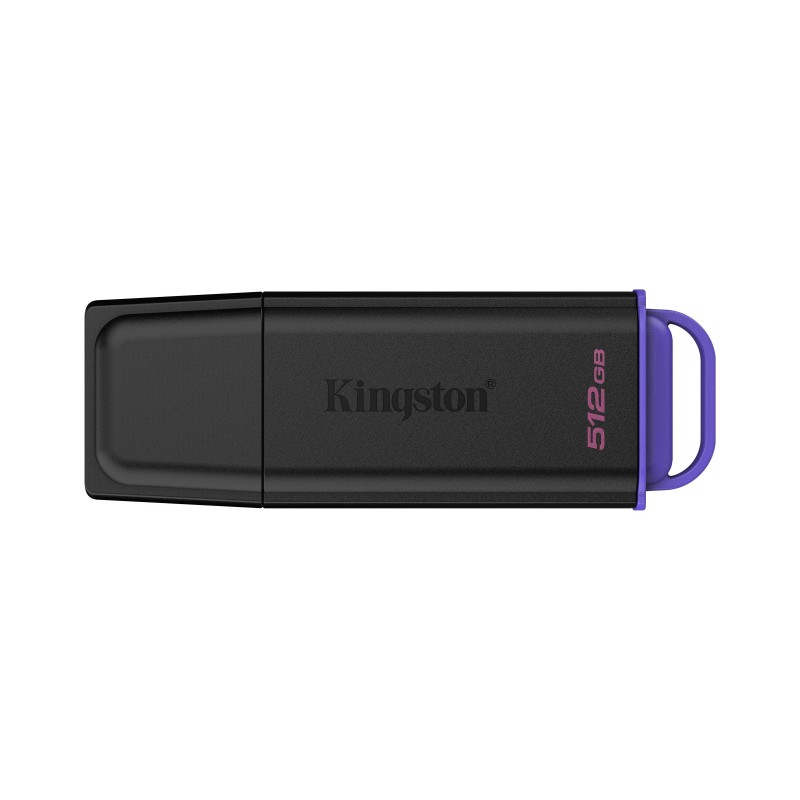Kingston DataTraveler 512Go Stockage portable USB 3.2 Gen 1 Exodia Noir + Violet, 512 Go, USB Type-A, 3.2 Gen 1 3.1 Gen 1, Casquette, 9,36 g, Noir, Violet