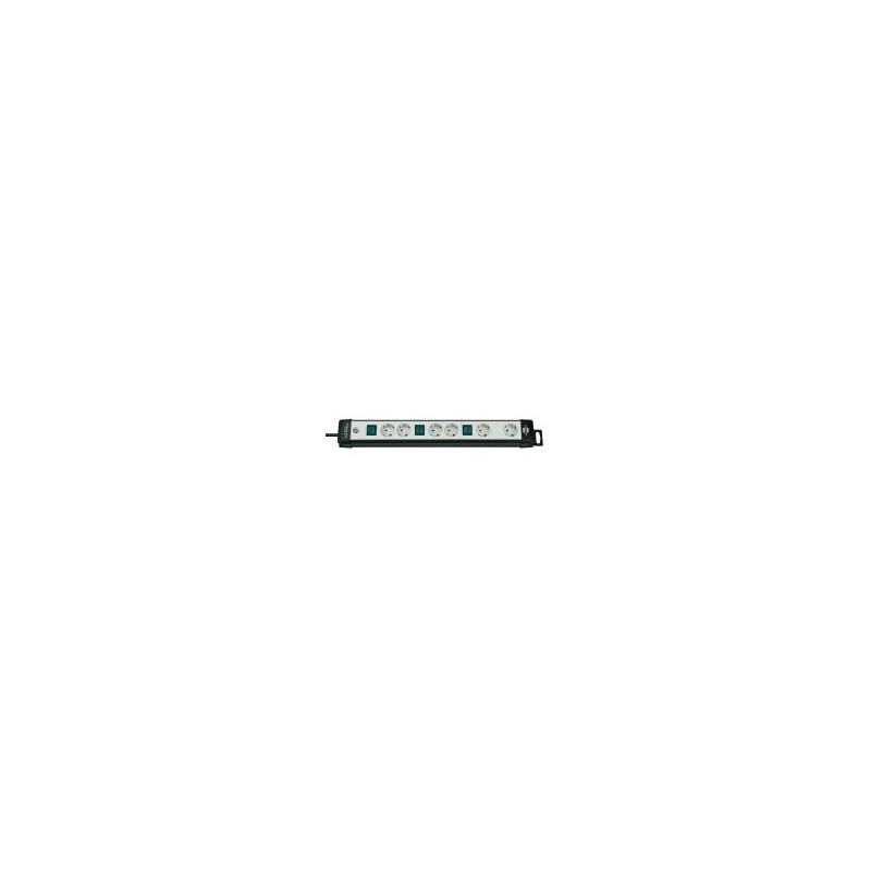 Brennenstuhl 1951560600, 3 m, Noir, Gris, Plastique, 6 sortie CA, Noir