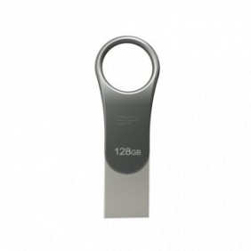 Silicon Power Mobile C80, 128 Go, USB Type-A USB Type-C, 3.2 Gen 1 3.1 Gen 1, Pivotant, 8 g, Titane