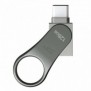 Silicon Power Mobile C80, 128 Go, USB Type-A USB Type-C, 3.2 Gen 1 3.1 Gen 1, Pivotant, 8 g, Titane