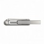 SanDisk Ultra Dual Drive Luxe, 256 Go, USB Type-A USB Type-C, 3.2 Gen 1 3.1 Gen 1, 150 Mos, Pivotant, Acier inoxydable