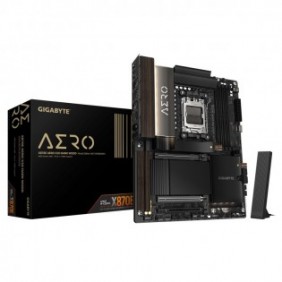 Gigabyte X870E AERO X3D DARK WOOD Carte Mère – Compatible avec les processeurs AMD Ryzen 9000, VRM numérique 16+2+2 phases, jusqu’à 9000 Hz DDR5 , 2x PCIe 5.0 + 2x PCIe 4.0, Wi-Fi 7, LAN 5 GbE, USB 4, AMD, Emplacement AM5, AMD Ryzen 7000 Series