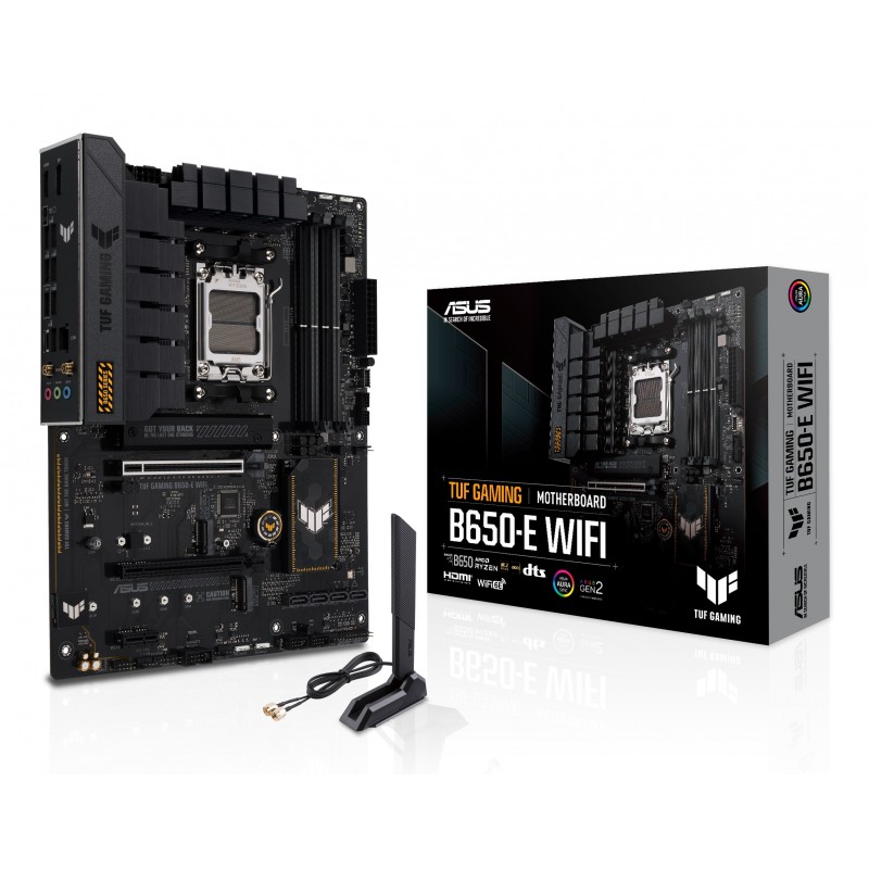 ASUS TUF GAMING B650-E WIFI, AMD, Emplacement AM5, Emplacement AM5, DDR5-SDRAM, 192 Go, DIMM