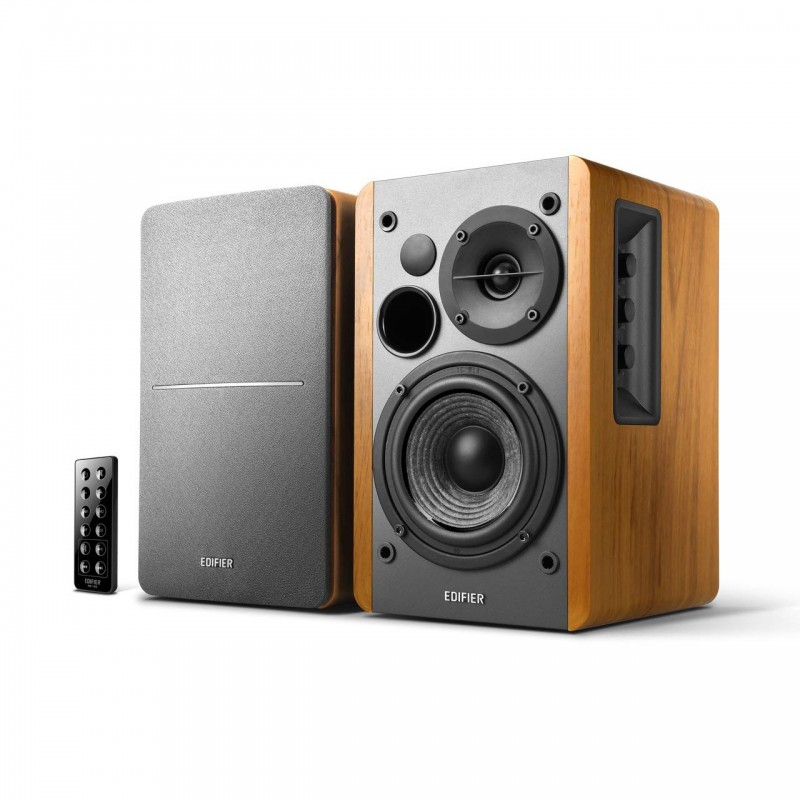 Edifier R1280DB, 2.0 canaux, Avec fil &sans fil, 42 W, 55 - 20000 Hz, Marron
