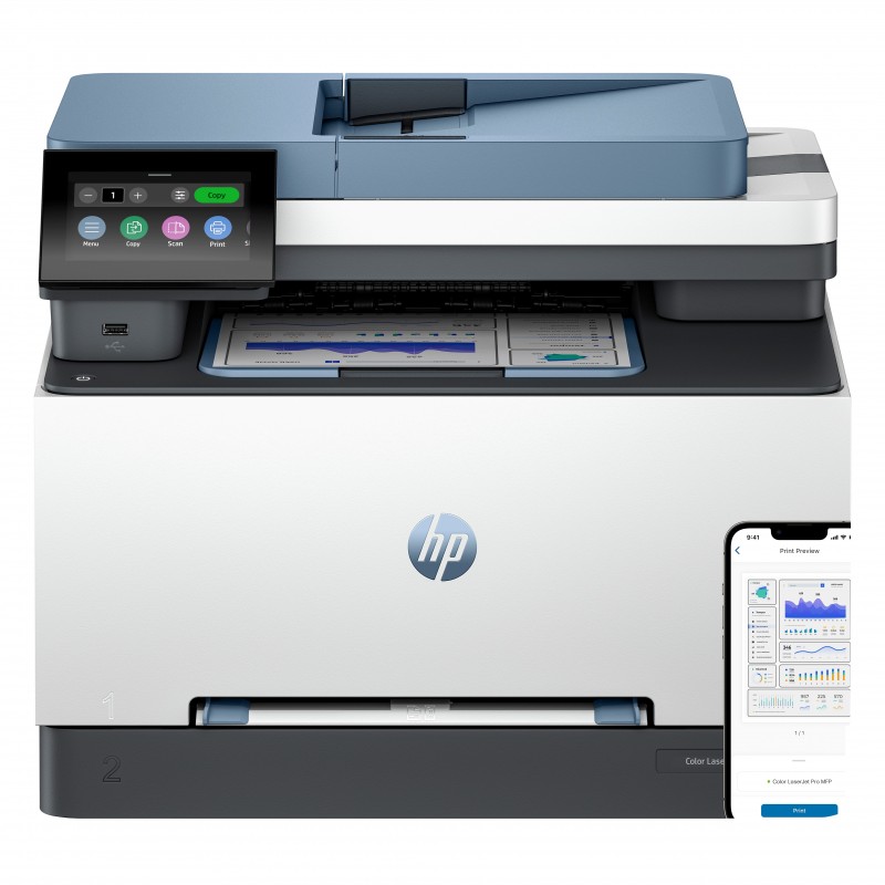 HP Color LaserJet Pro MFP 3302fdwg, Couleur, Imprimante pour Petitesmoyennes entreprises, Laser, Couleur, 600 x 600 DPI, A4, 25 ppm, Impression recto-verso