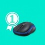 Logitech M185, Ambidextre, Optique, RF sans fil, 1000 DPI, Bleu