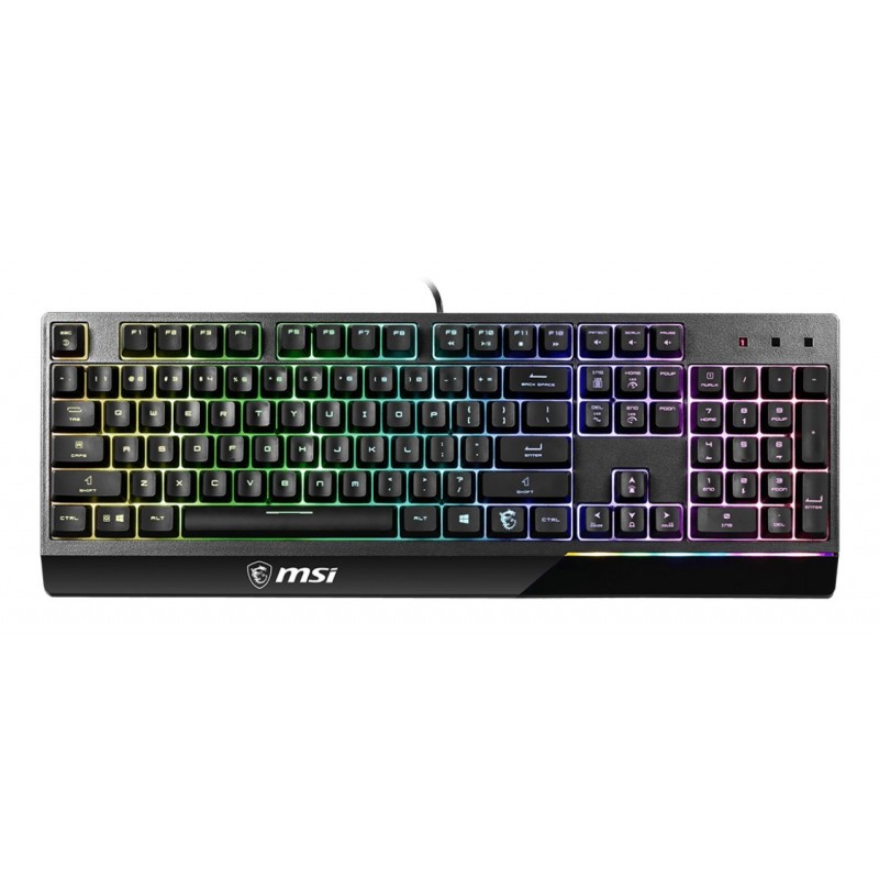 MSI VIGOR GK30, Avec fil, USB, Clavier mécanique, QWERTZ, LED RGB, Noir