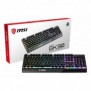 MSI VIGOR GK30, Avec fil, USB, Clavier mécanique, QWERTZ, LED RGB, Noir