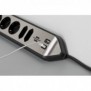 Brennenstuhl 1153590610, 2 m, 6 sortie CA, Intérieure, Courbe, IP20, Noir, Argent