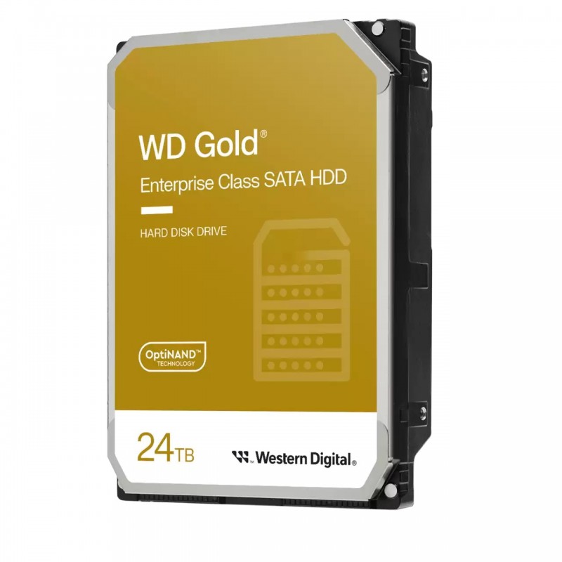 WD Disque dur SATA WD Gold pour entreprises, 24 To, 7200 trmin, 512 Mo, 3.5", Série ATA III