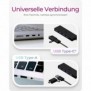 ICY BOX IB-HUB1424-C3, USB 3.2 Gen 1 3.1 Gen 1 Type-A + Type-C, USB 3.2 Gen 1 3.1 Gen 1 Type-A, 5000 Mbits, Noir, Plastique, 0,6 m
