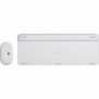 Logitech 920-009189, Taille réelle 100 %, Sans fil, RF sans fil, QWERTZ, Blanc, Souris incluse