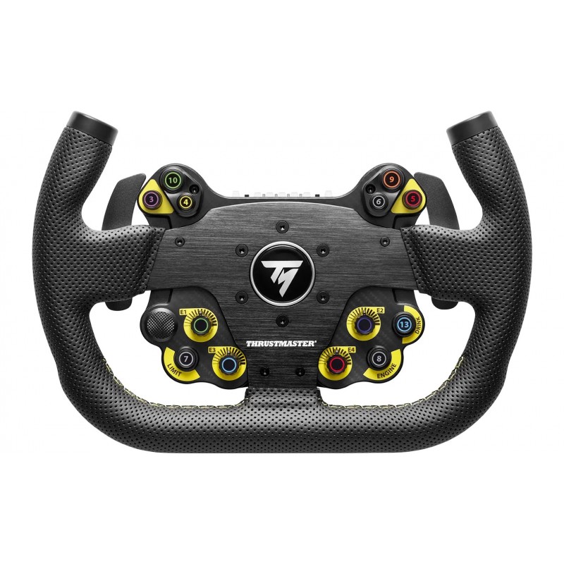 ThrustMaster EVO Racing 31U Leather, Volant, PC, PlayStation 4, PlayStation 5, Xbox, Croix directionnelle, Avec fil, Noir, Jaune, Aluminium, Cuir