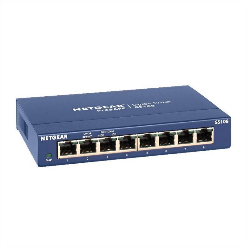 Netgear ProSafe GS108 - Switch - Copper Wire 1 Gbps - Rack module