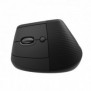 Logitech Lift for Business, Gauche, Conception verticale, Optique, RF sans fil + Bluetooth, 4000 DPI, Graphite