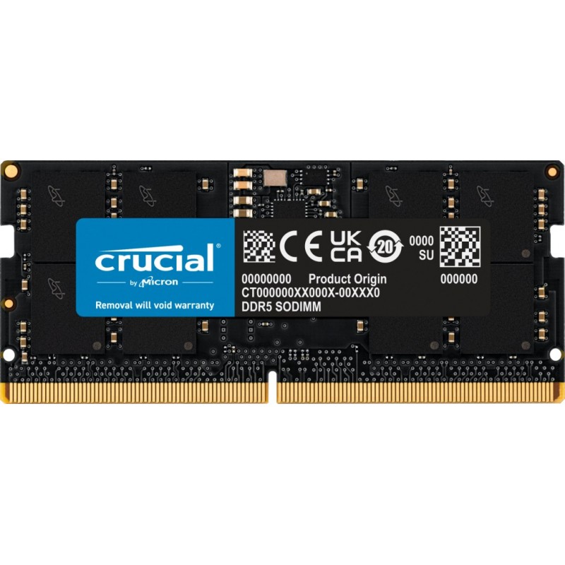 Crucial CT16G56C46S5, 16 Go, 1 x 16 Go, DDR5, 5600 MHz, 262-pin SO-DIMM