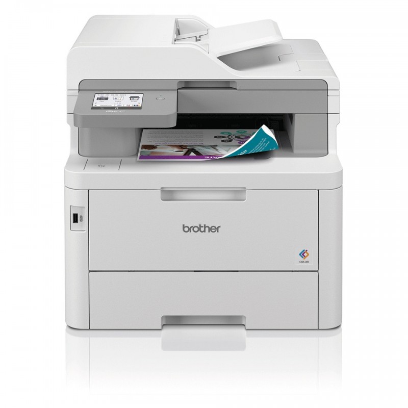 Brother MFC-L8390CDW - Imprimante multifonction laser 4-en-1 professionnelle couleur sans fil A4 compacte, LED, Impression couleur, 600 x 2400 DPI, Copie couleur, Impression directe, Blanc