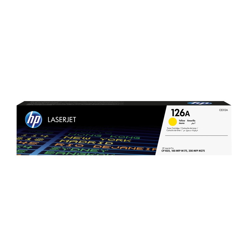 HP 126A toner LaserJet jaune authentique, 1000 pages, Jaune, 1 pièce