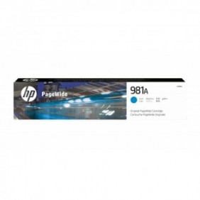 HP 981A cartouche PageWide Cyan authentique, Rendement standard, Cyan, Encre à pigments, 70 ml, 1 pièce, 6000 pages