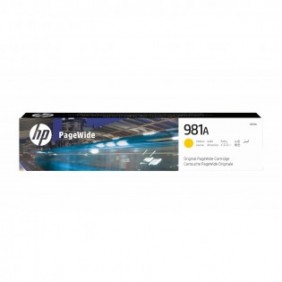 HP 981A cartouche PageWide Jaune authentique, Rendement standard, Jaune, Encre à pigments, 68,5 ml, 1 pièce, 6000 pages