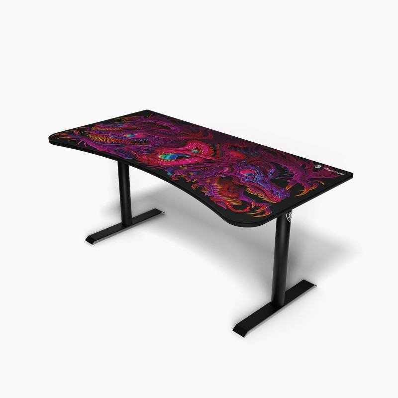 Arozzi Arena, Droit, Forme libre, Panneaux MDF, Acier, Microfibre, Noir