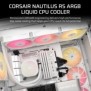 Corsair Nautilus 240 RS ARGB Liquid, Refroidisseur de liquide tout-en-un, 2100 trmin, Blanc