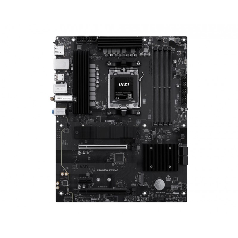 MSI PRO B850-S WIFI6E, AMD, Emplacement AM5, AMD Ryzen 7000 Series, AMD Ryzen 8000 Series, AMD Ryzen 9000 Series, DDR5-SDRAM, 256 Go, DIMM