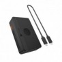 ICY BOX Heart RAID 2818, Avec fil, USB4, 100 W, Noir, Logiciel, SSD